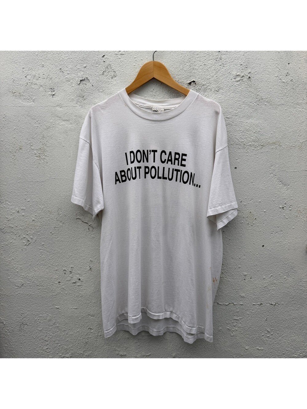Vintage 90s I Dont Care About Pollution Rebel Graphic Tshirt